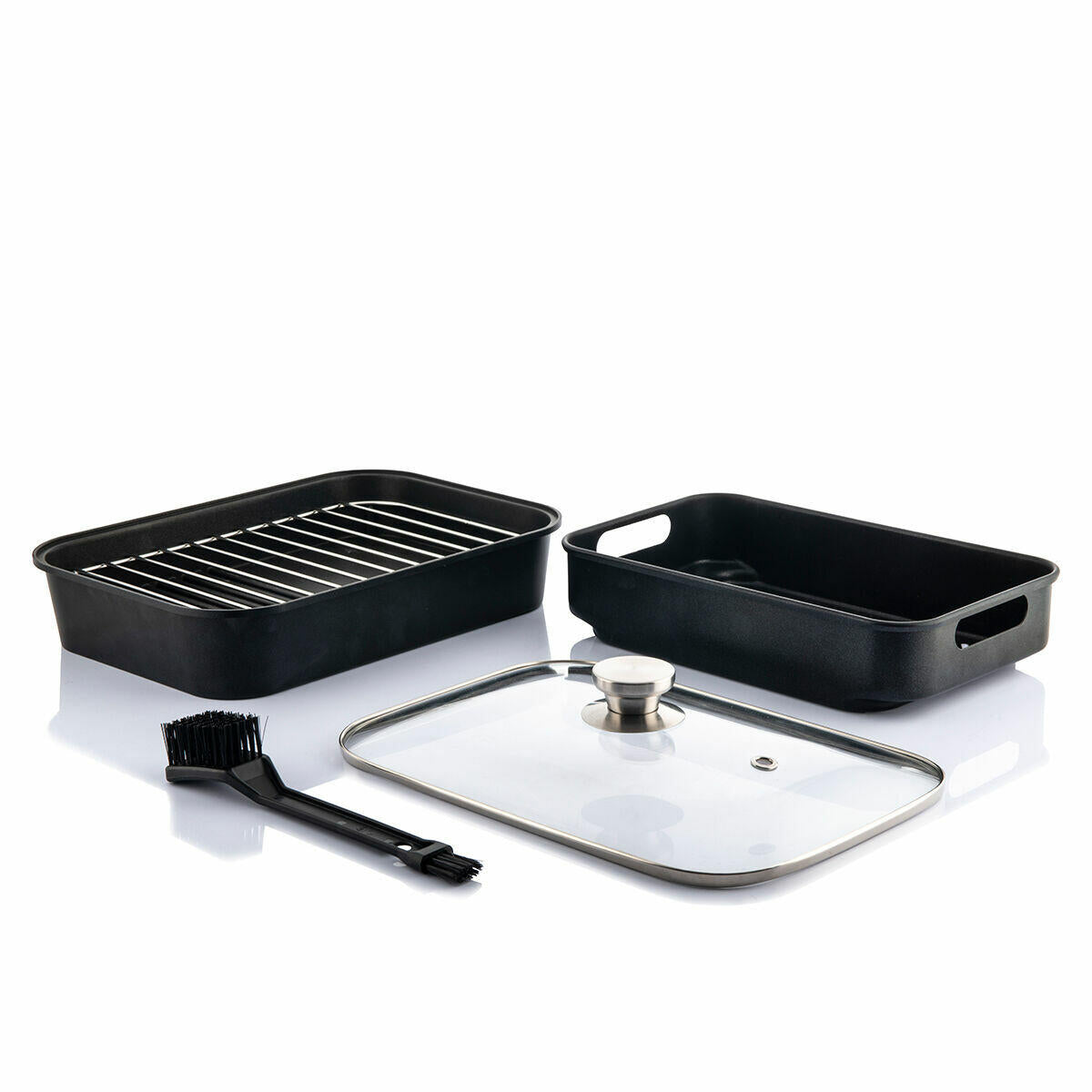 Freidora de Aire con Grill, InnovaGoods Fryinn 12-in-1 6000 Negro Acero 3400W 6L