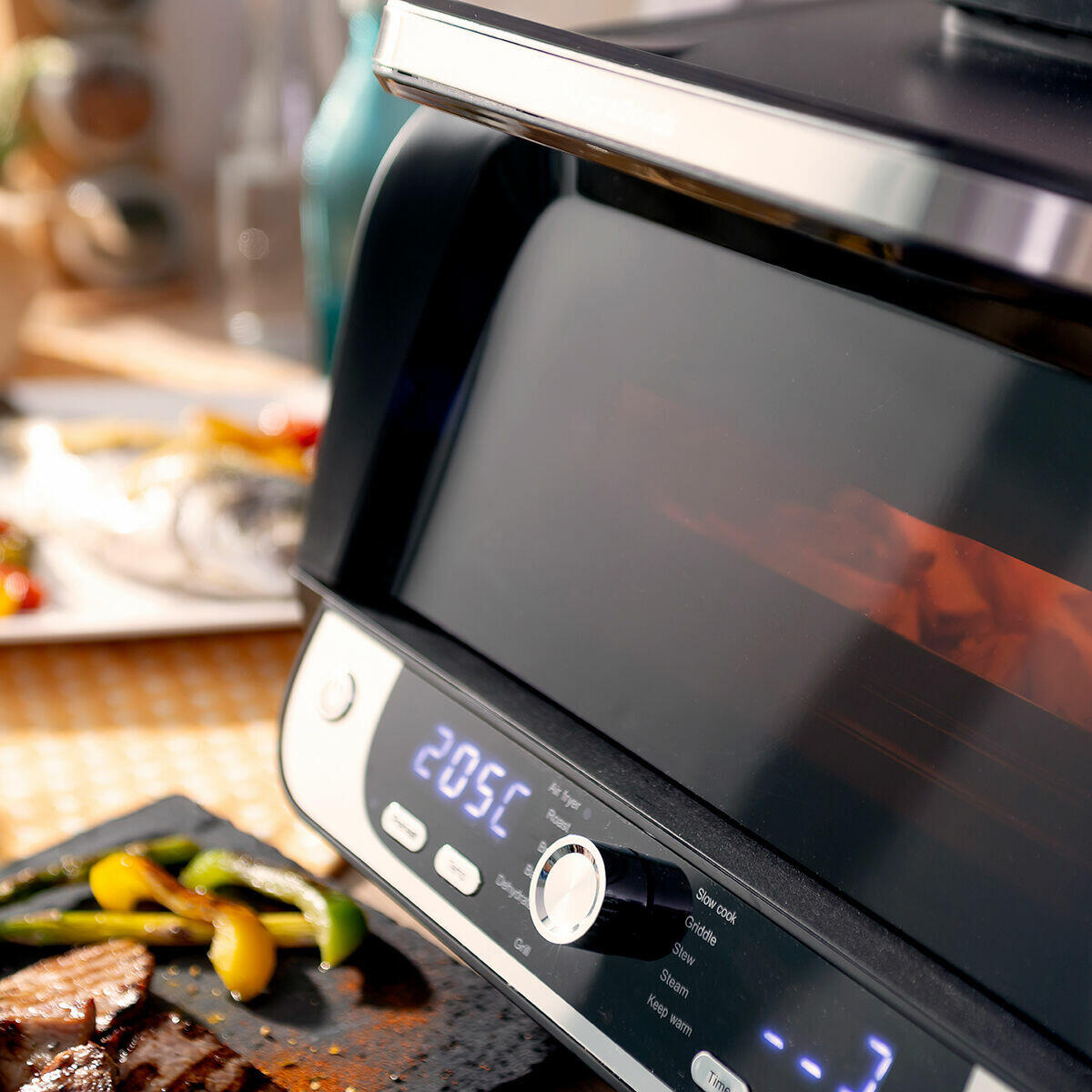 Freidora de Aire con Grill, InnovaGoods Fryinn 12-in-1 6000 Negro Acero 3400W 6L