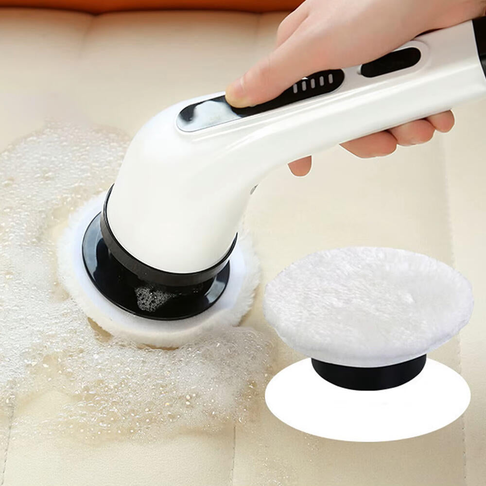 Cepillo de Limpieza Recargable con Mango Extensible y 9 Accesorios