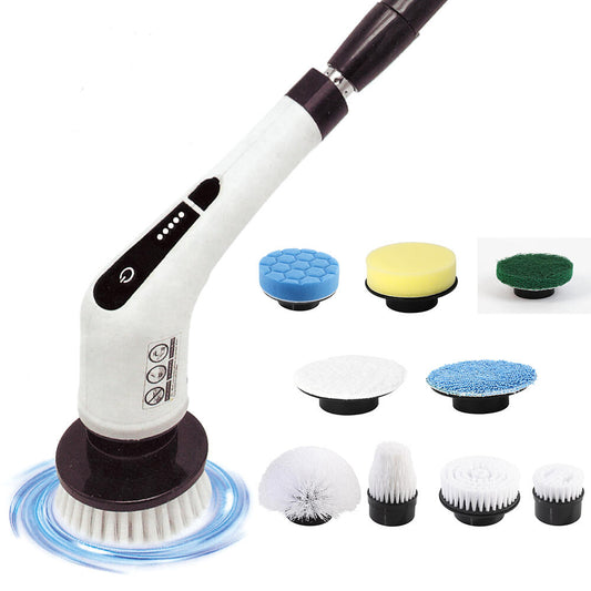 Cepillo de Limpieza Recargable con Mango Extensible y 9 Accesorios