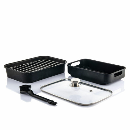 Freidora de Aire con Grill, InnovaGoods Fryinn 12-in-1 6000 Negro Acero 3400W 6L